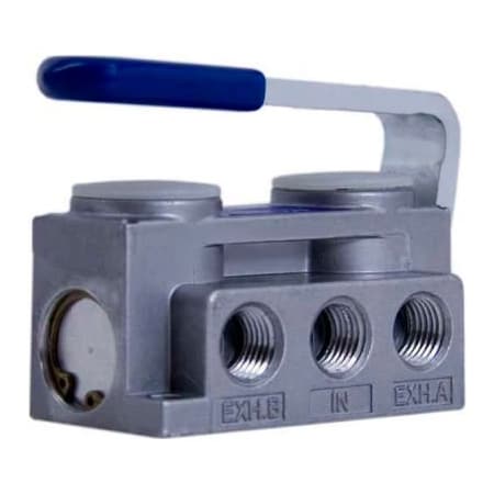Bimba Mfg Co Bimba-Mead Air Valve, 5 Port, 2 Pos, Hand Lever, 1/4" NPTF, Light 3lb Touch N2-HL